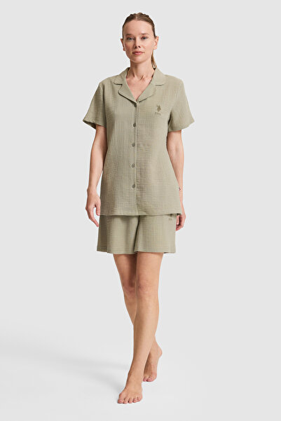 U.S. Polo Assn. Women's Khaki Pajama Set 50326530-Vr027
