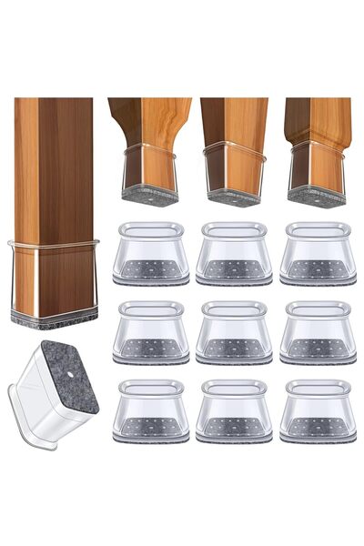 Gihunk Set 32 protectii picioare scaun, silicon cu pasla, antifonare podea, d...