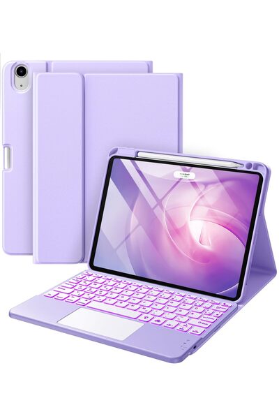 Vobafe Husa Cu Tastatura iPad Air 11 Inch 2024, Touchpad Integrat, Iluminare ...