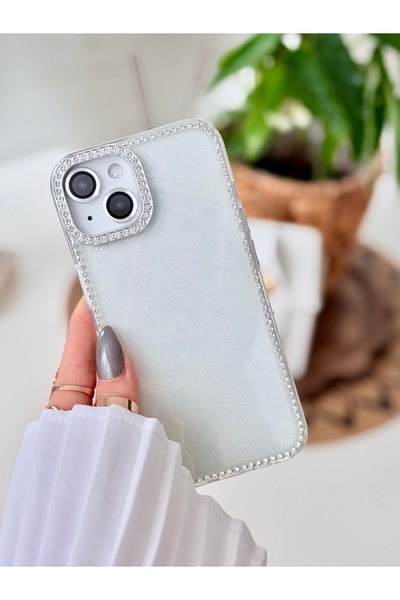 Go Aksesuar Iphone 15 - 14 - 13 Uyumlu Elmas Tasarımlı Taşlı Işıltılı DİAMOND...