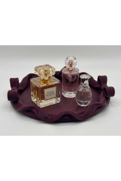 3Dikili design Decorative Tray with Ribbons, Makeup and Perfume Organizer, Je...
