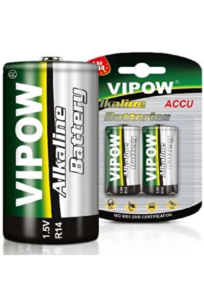 Vipow Baterie Alcalină 1.5V C-LR14 / Blister, 2 bucăți/set