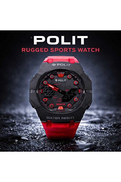 iqraafashion Polit Rugged Sports Watch Water Resistant Analog Digital Watch