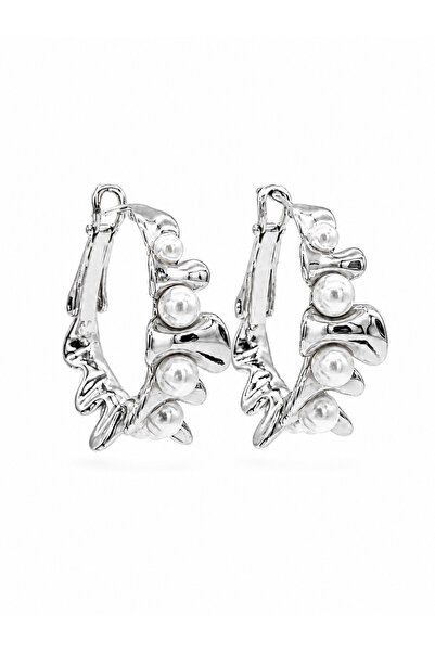 AUBRA Velora Crest Xuping Women's Steel Pearl Earrings Tarnish Resistant Silv...
