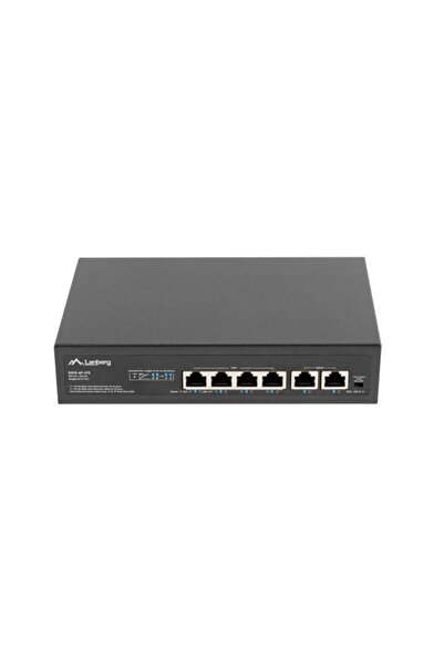 Lanberg Switch Fast Ethernet negestionat, 4x PoE+, 2x 100Mb, montabil în rack...
