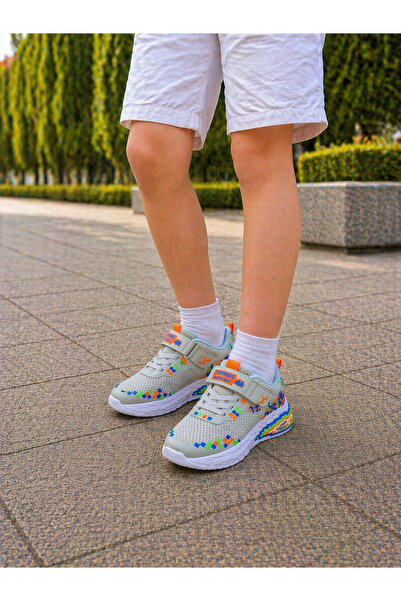 homiro Colorful Patterned Children's Sports Shoes - Ice