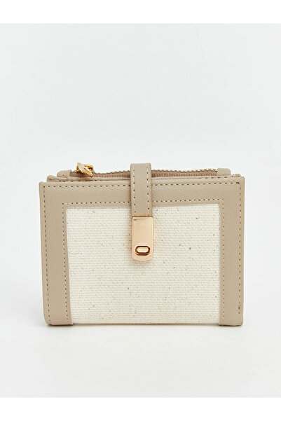 LC Waikiki Ecru Leather Look Women's Wallet
