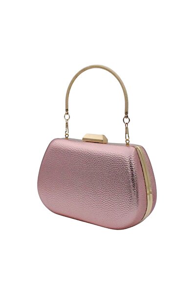 Smooth Bags Champagne Pink Women's Evening Dress Bag Clutch Handbag Chain Str...