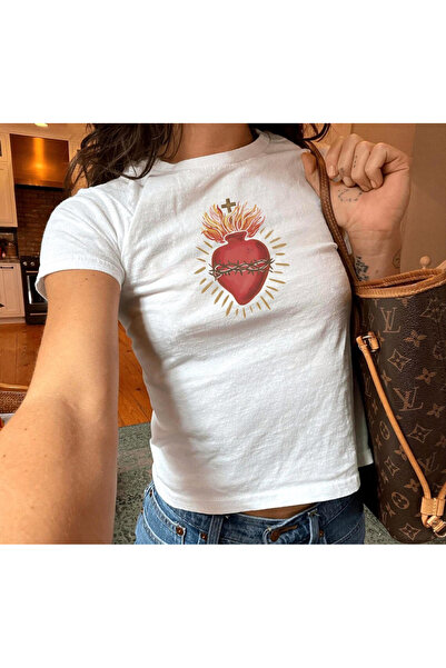 Grafftee Clothing Sacred Heart Printed Women's Body Tee