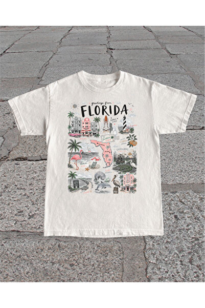 Grafftee Clothing Florida Printed Unisex Oversize T-Shirt