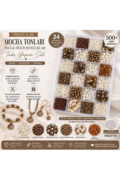 By MO Accessories Set de 24 de compartimente în nuanțe de mocha pentru realiz...