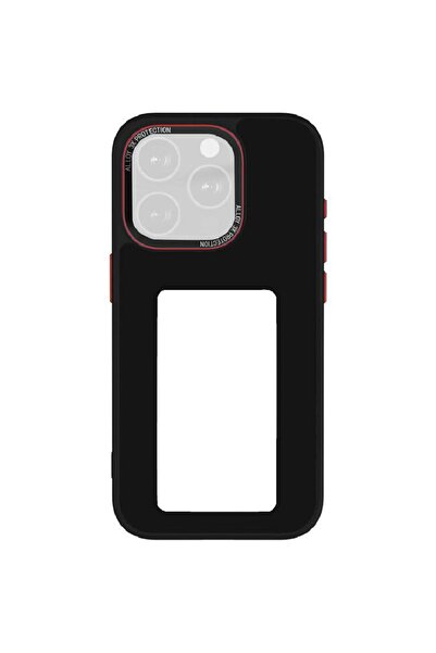 URR Custom Mobile Phone Case for iPhone 15 Pro Max Black Color Back Cover