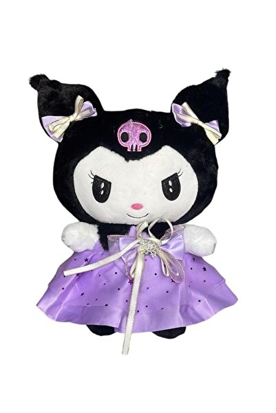 Toybox Kuromi Plush Toy, Soft Stuffed Cartoon Character, 30 cm, Purple Dress