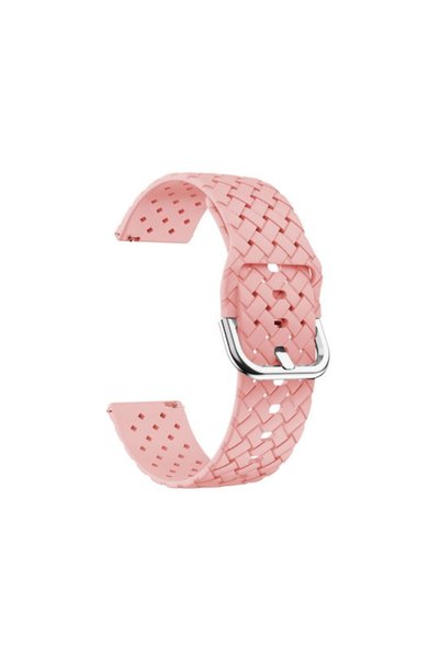 OEM Λουράκι σιλικόνης με σχέδιο πλέξης, ροζ (Galaxy Watch 3 41mm)
