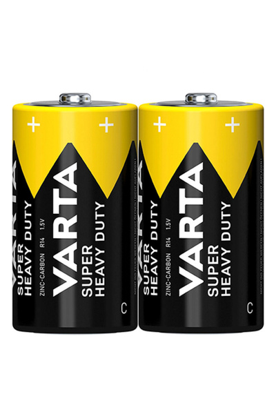 Varta Baterii Super Rezistente C/R14 Zinc Carbon, Pachet de 2