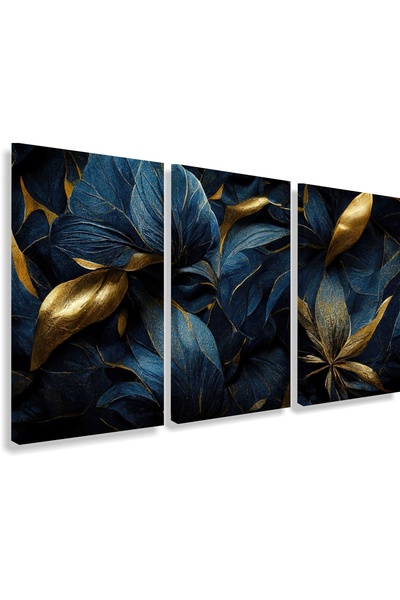 DecoWalls Set Tablouri Leaves, Deco Walls, Digital Print, Pentru Camera De Zi...