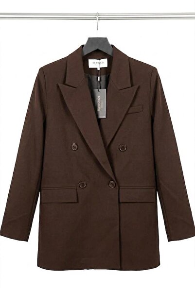 Raneel Kazançlı Alışveriş Women's regular fit double-breasted collar jacket -...