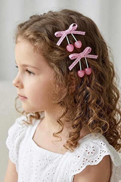New Obsessions 2 Pieces of Pink Gingham Children's Pen Clips