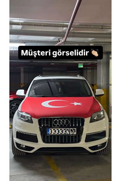EFSANE BAYRAK (STD) Türk Bayraklı Araç Kaput Örtüsü (Ayarlanabilir Model)
