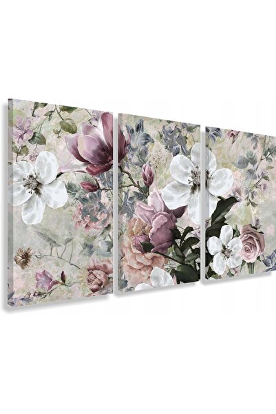 DecoWalls Set Tablouri Vintage Flowers, Deco Walls, Digital Print, Pentru Cam...