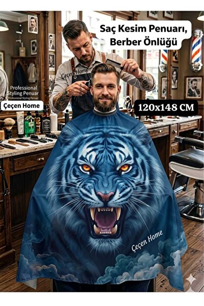 ÇEÇEN HOME (1 Piece) Barber Apron, Hair Cutting Apron, Barber Cover, Barber S...