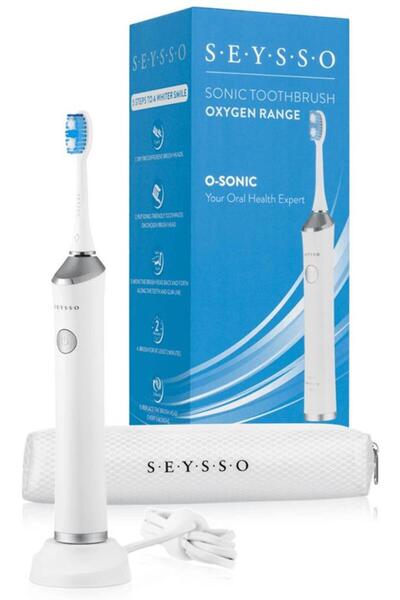 SEYSSO Periuță de dinți sonică Oxygen O-Sonic Albă 2 capete Husă de protecție