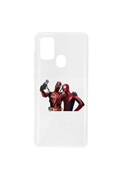 OEM Husa compatibila cu Samsung Galaxy A21s Silicon Transparenta Model Deadpo...