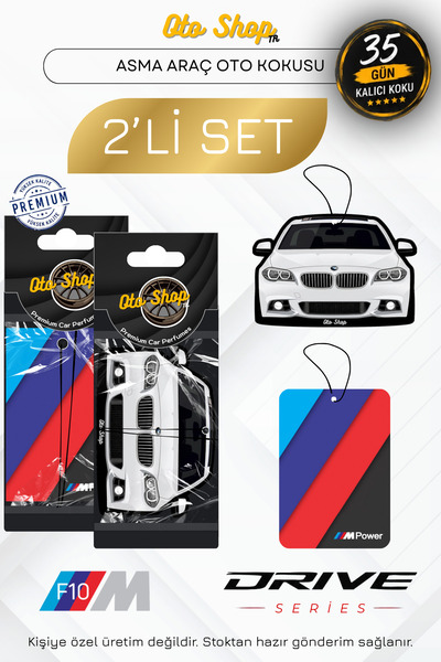 OTOSHOPTR BMW F10(Beyaz) + M POWER 2'Lİ SET Oto Araç Kokusu