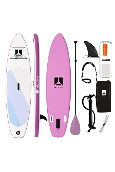 Rebuwo Şişme Sup Board Mor Stand Up Paddle Board 320*84*15 cm