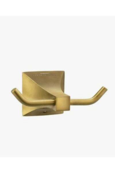 Somany Bathware SOMANY Giza Double Robe Hook – Brushed Gold Finish | 16x8x11 ...