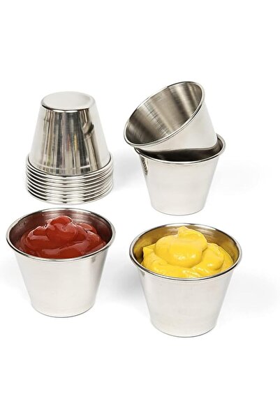 The Bros Small Sauce Cups, Stainless Steel Ramekin Dipping Sauce Cup,