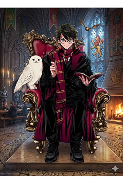 Harry Potter Çizgili Spiralli Not Defteri