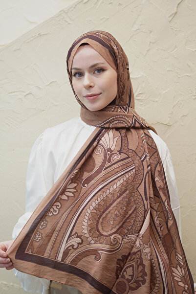 efdal şal eşarp Retro Elegance Pattern Premium Tencel Shawl
