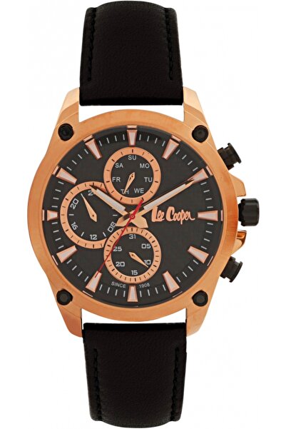 Lee Cooper Ceas de modă negru pentru bărbați LC06743.451, pentru un cadou.