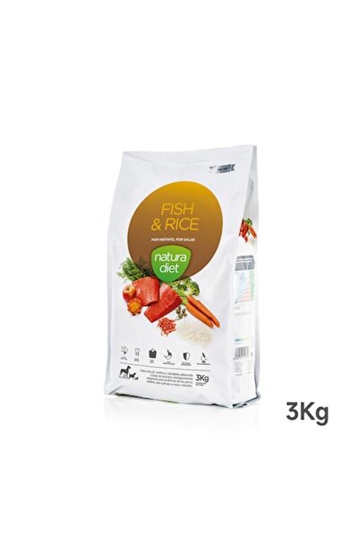 Natura Diet Hrană pentru câini Pește și Orez, Pește și Orez 3kg, Hipoalergeni...
