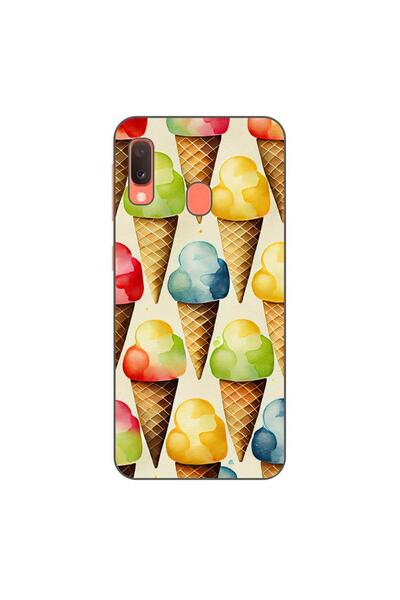 OEM Калъф, съвместим със Samsung Galaxy A20e, от силиконов гел TPU, с десен н...