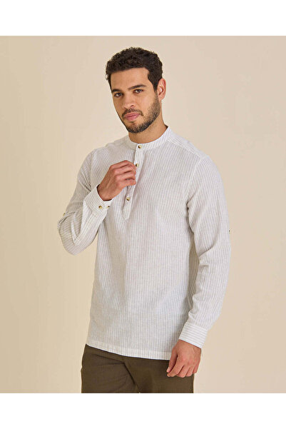 REDTAG Men White Plain Shirt