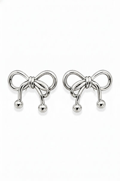 Jack Ferrero Elegant Bowknot Detail Silver Color Dangle Earrings – Complete Y...