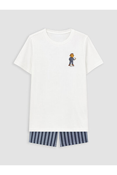 LC Waikiki Esvab • Modern & Distinctive Zero Roba Collar Boys' Shorts Pajama Set