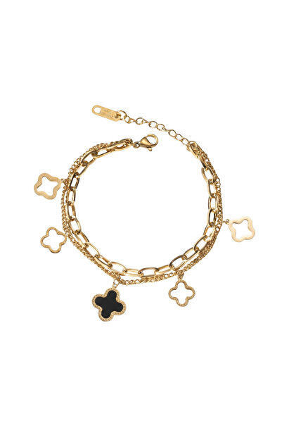 Black Season Gold Multilayer Lucky Bracelet-17Cm Long