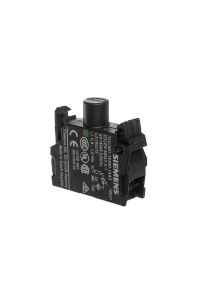 Siemens Suport lampă Bloc LED verde 24V AC-DC cu șurub cu montare frontală SI...