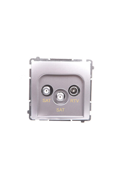 Kontakt-Simon Priză antenă Simon Basic RTV-SAT-SAT argintiu mat (BMZAR+SAT3.1...