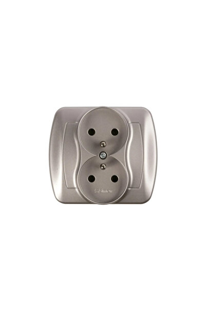 Kontakt-Simon Priză dublă Simon Chord cu împământare din aluminiu 16A (AGZ2/26)
