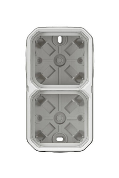 Legrand NOWE PLEXO 55 Cutie de perete dublă cu orificiu pentru cabluri, albă ...