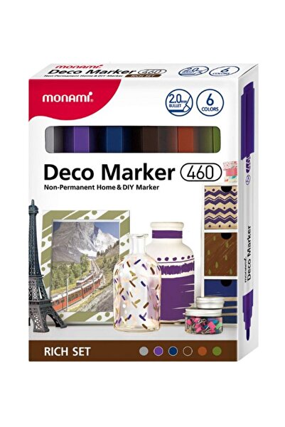 Monami Markere acrilice Deco Marker 6 culori bogat