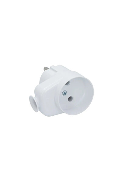 Orno Priză unghiulară Timex cu soclu b/u 16A 2P 250V alb (WT-6U/G)