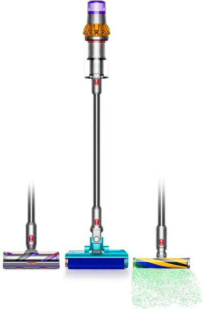 DYSON مكنسة كهربائية V15s Detect Submarine، لون أصفر/نيكل - النسخة الدولية