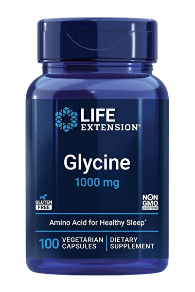 Life Extension Glycine, 1000 mg, Amino Acid That Promotes Healthy Sleep, 100 ...