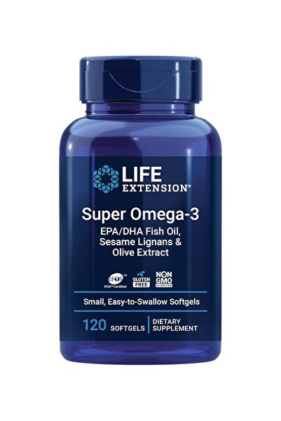 Life Extension زيت السمك سوبر أوميغا-3 EPA/DHA، مع مستخلص السمسم والزيتون - د...