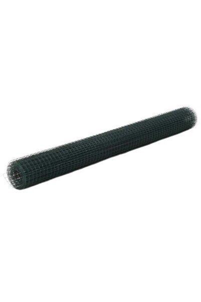 vidaxl Plasa de gard din sarma de găină, verde, 25 x 1.5 m, oțel placat cu PVC